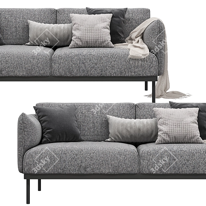 ÄPPLARYD EPPLARYD 2-Seater Sofa: Modern Style Comfort 3D model image 5
