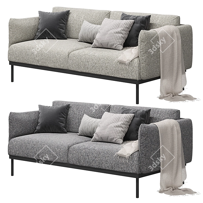 ÄPPLARYD EPPLARYD 2-Seater Sofa: Modern Style Comfort 3D model image 6