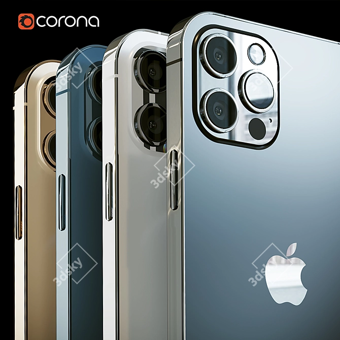 Sleek and Powerful: iPhone 12 pro 3D model image 2