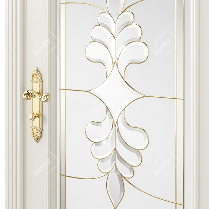 Sleek Indigo Interior Door 3D model image 3