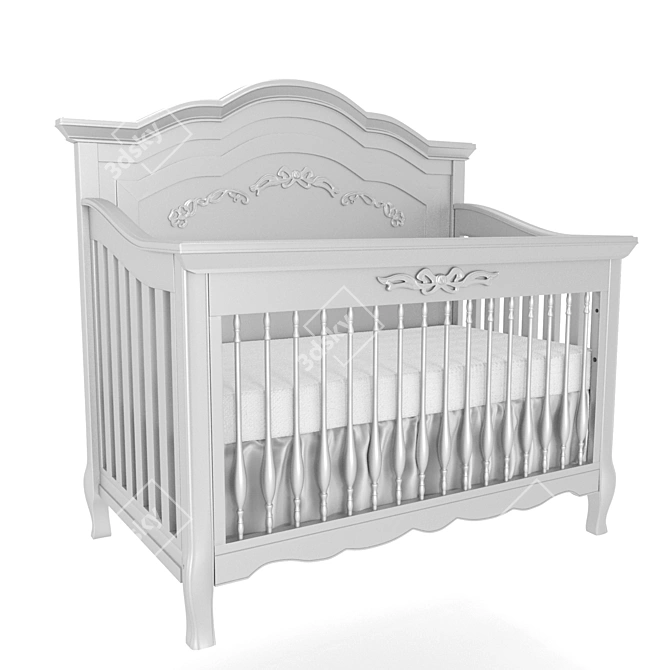 Evolur Dreamland 4-in-1 Crib 3D model image 1