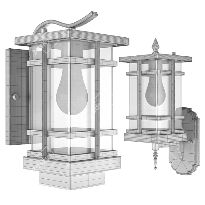 Chinese-Made Street Lamp 3D model image 4