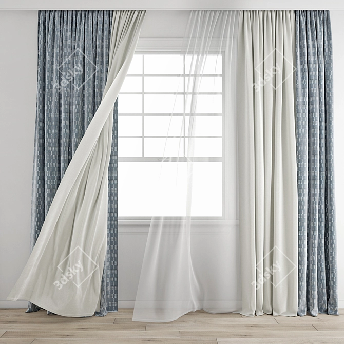 Polygonal Curtain Model Bundle 3D model image 1