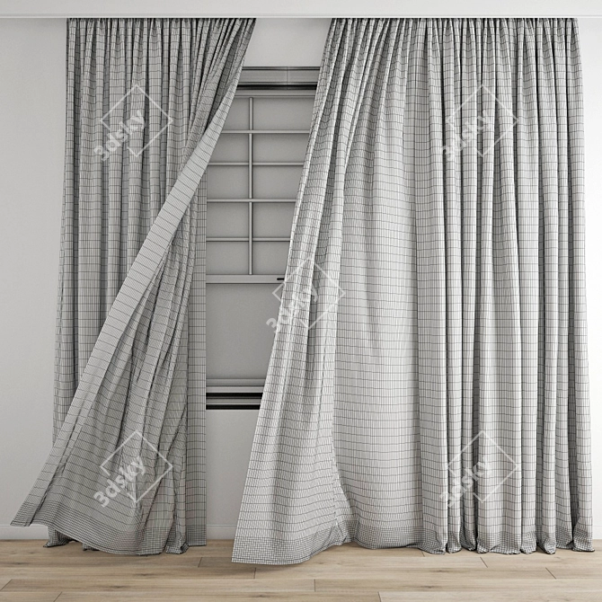 Polygonal Curtain Model Bundle 3D model image 4