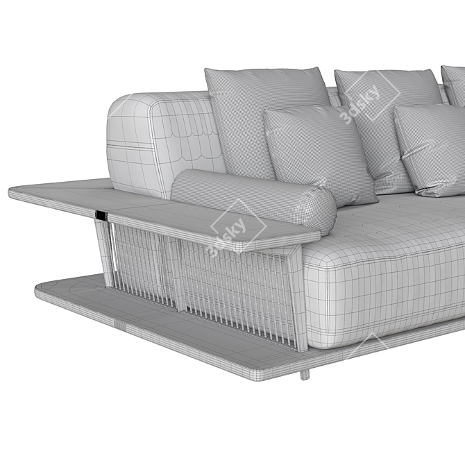 Wing Sofa: Architectural Outdoor Comfort 3D model image 7