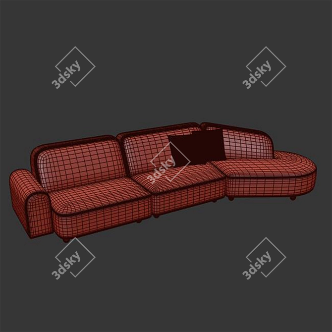 Sleek Curve Sofa: Vladimir Kagan 3D model image 4