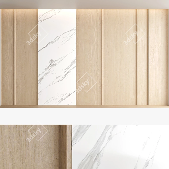 Title: Decorative 3D Wall Panel Set 3D model image 5