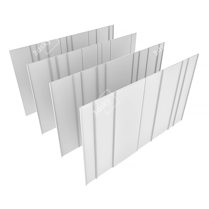 Title: Decorative 3D Wall Panel Set 3D model image 7