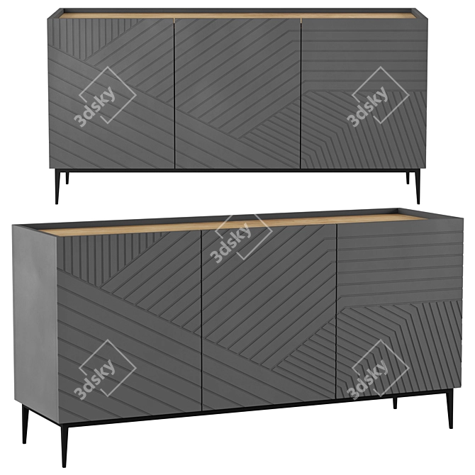 Elegant Lima Sideboard with Pristine Finish 3D model image 1