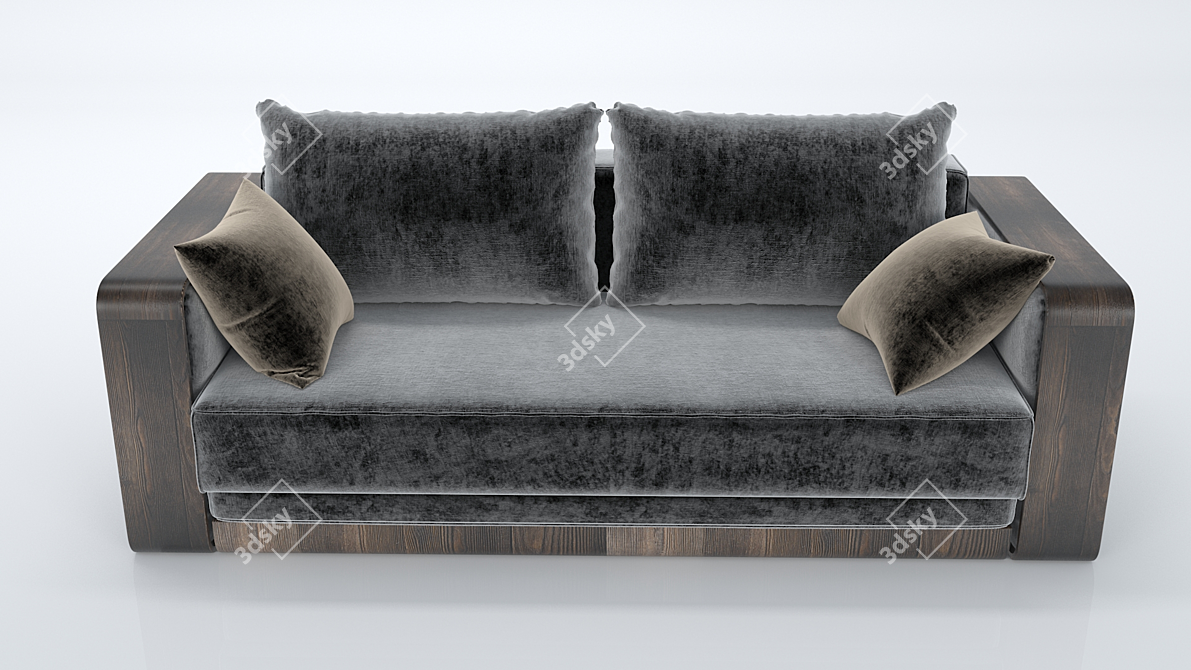Contemporary Comfort: Modern Sofa 3D model image 2
