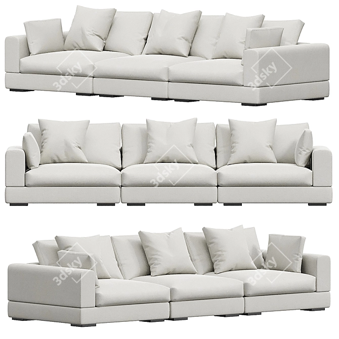 Elegant Modern Modul Sofa Sorento 3D model image 1