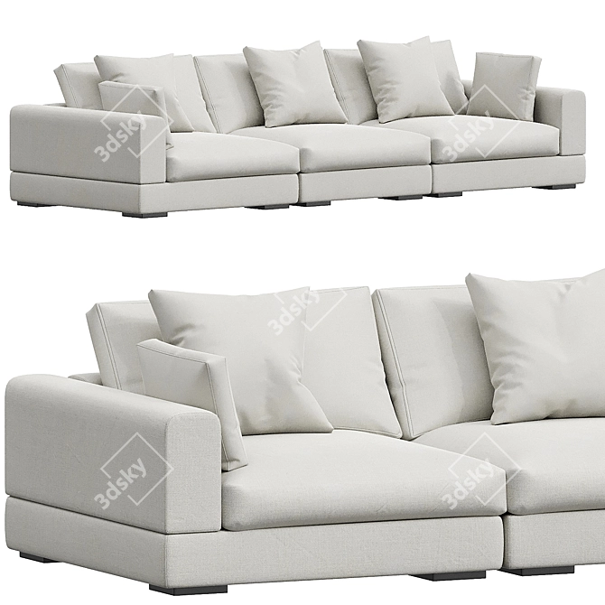 Elegant Modern Modul Sofa Sorento 3D model image 2