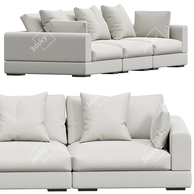 Elegant Modern Modul Sofa Sorento 3D model image 3