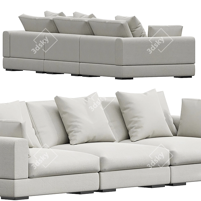 Elegant Modern Modul Sofa Sorento 3D model image 4