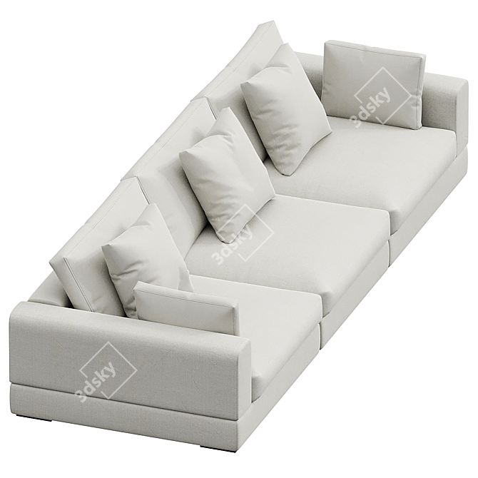 Elegant Modern Modul Sofa Sorento 3D model image 5