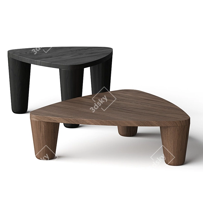 Modern Trio Nesting Coffee Tables 3D model image 1