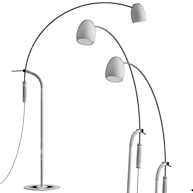 Hercules Arc Floor Lamp 3D model image 2