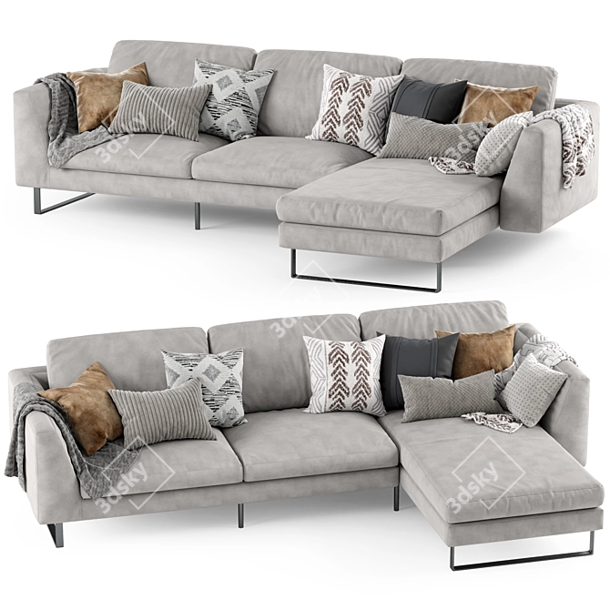 Title: OHIO Sofa: Exceptional Comfort and Style 3D model image 1