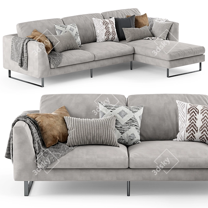 Title: OHIO Sofa: Exceptional Comfort and Style 3D model image 2