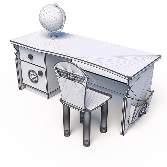 Aviator Pine Growing Table 3D model image 2