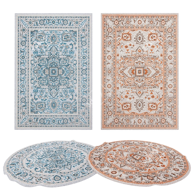 Variety of Versatile Rugs 3D model image 1