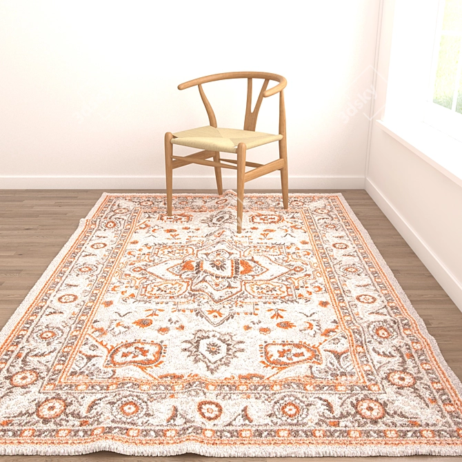 Variety of Versatile Rugs 3D model image 3