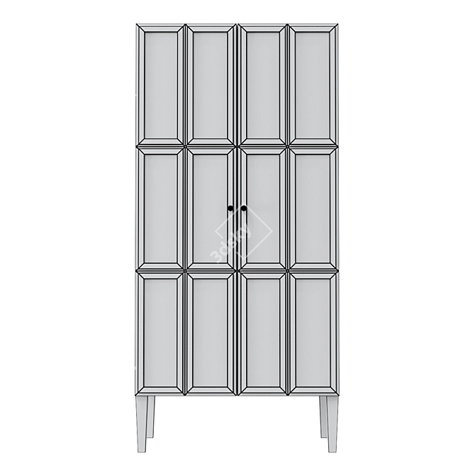 Scandinavian Style Wardrobe "Andersen 3D model image 2