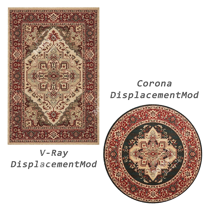 Versatile Set of 3D Rugs 3D model image 5