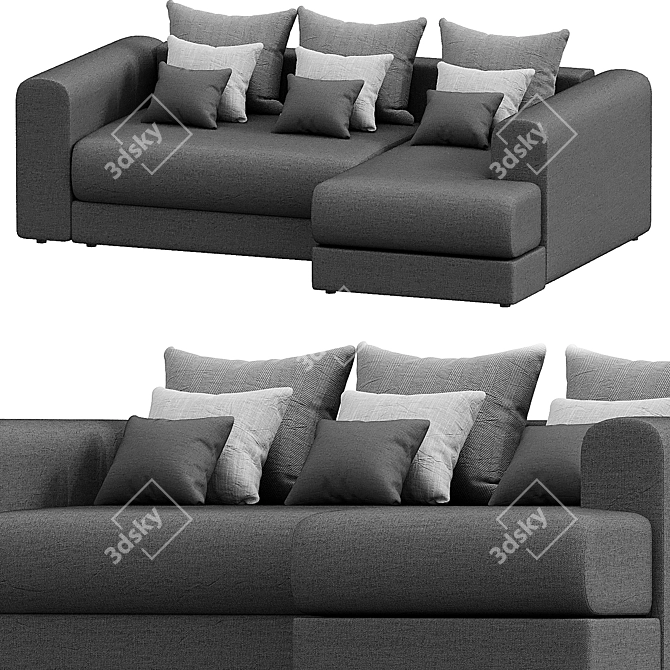 Luxurious Medison Corner Sofa 3D model image 2