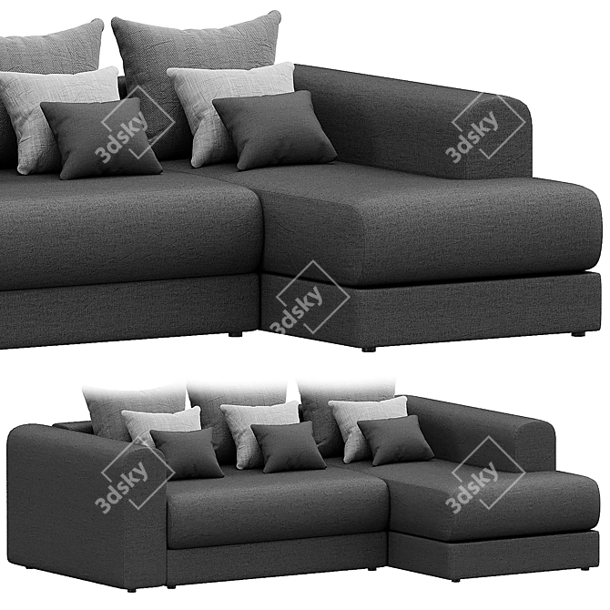 Luxurious Medison Corner Sofa 3D model image 3