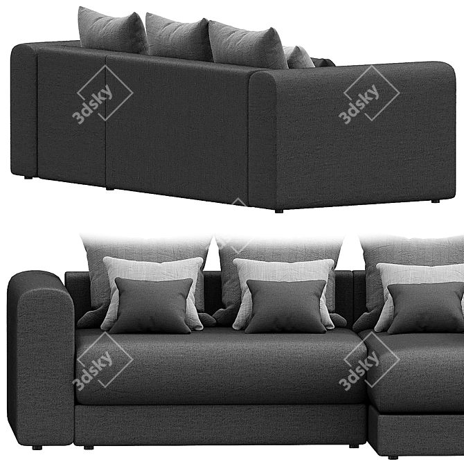 Luxurious Medison Corner Sofa 3D model image 4