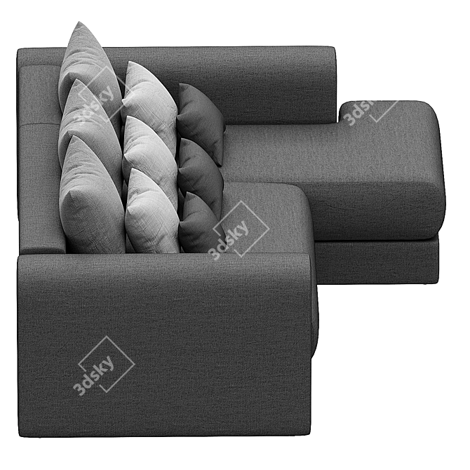 Luxurious Medison Corner Sofa 3D model image 5