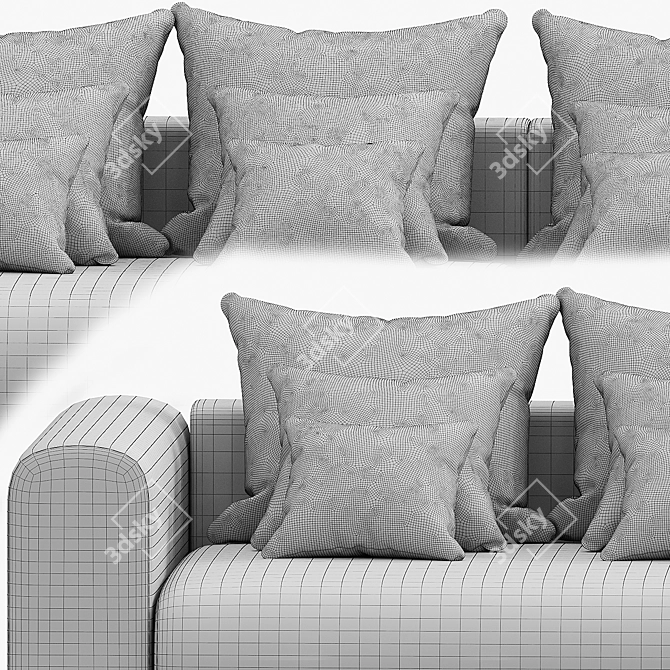 Luxurious Medison Corner Sofa 3D model image 6