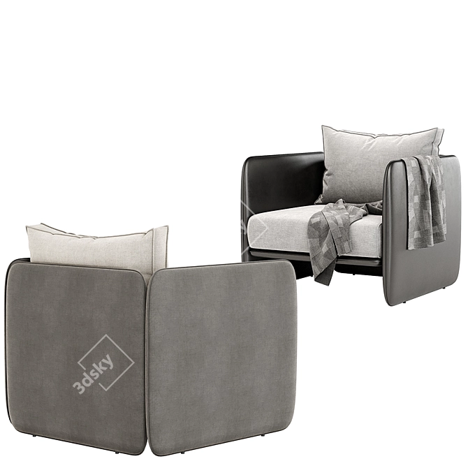 Luxury Comfort: Domkapa Miller Armchair 3D model image 3