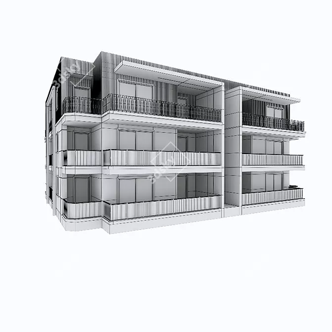 Modern City Building: Clean & High-Quality 3D Model 3D model image 7