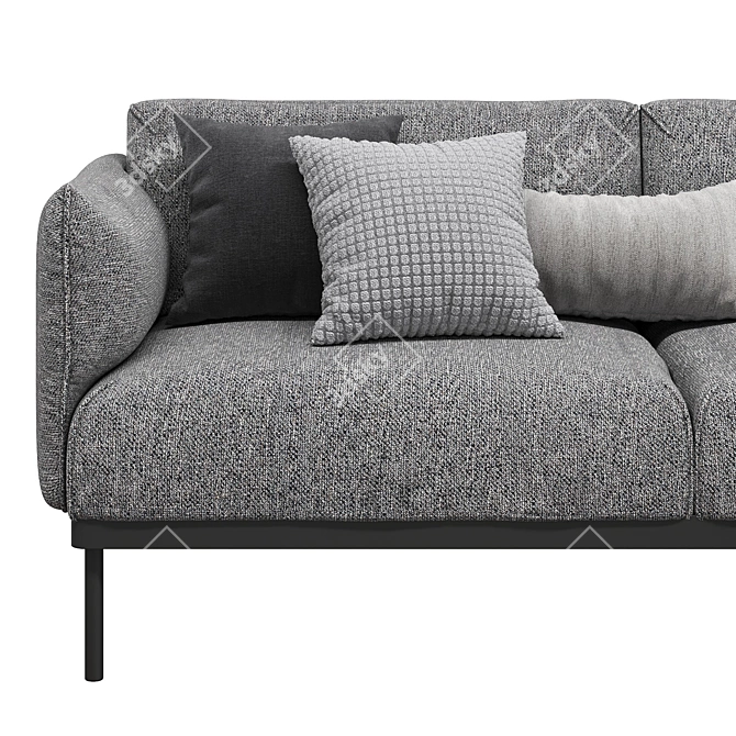 Ikea Äpplaryd 3-Seater Sofa with Chaise Longue 3D model image 5