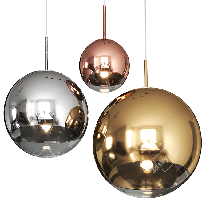 Tom Dixon Mirror Ball Pendant 3D model image 1