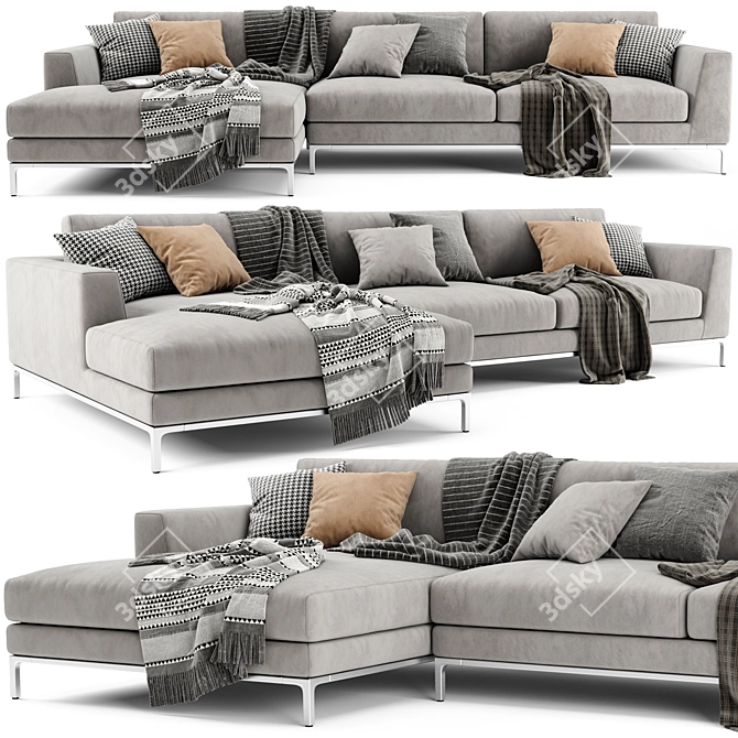 Ditre Italia Artis Chaise Sofa: Elegant and Versatile 3D model image 1