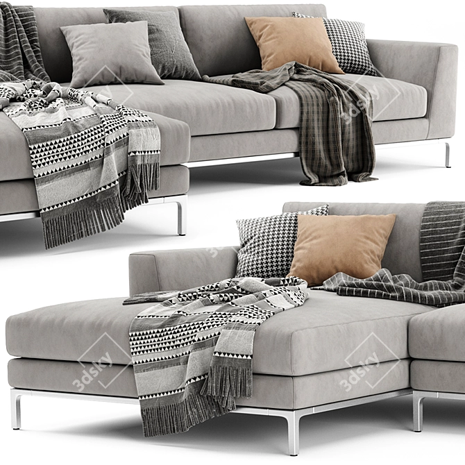 Ditre Italia Artis Chaise Sofa: Elegant and Versatile 3D model image 2