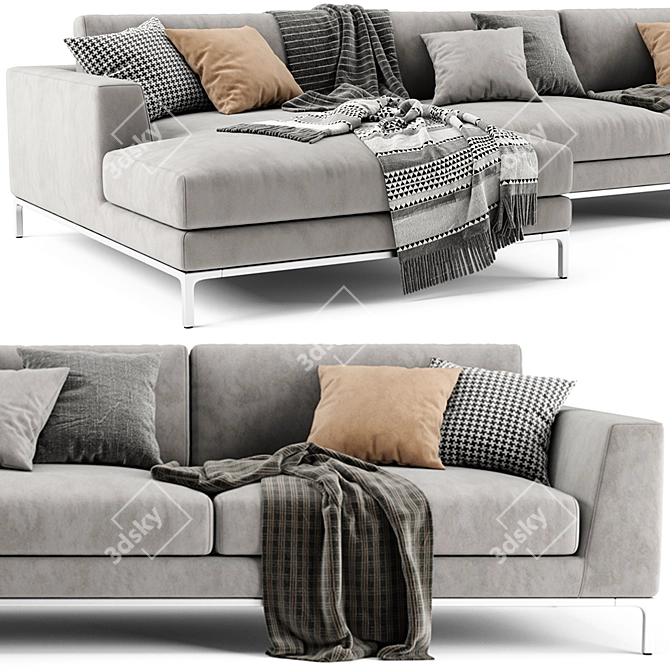 Ditre Italia Artis Chaise Sofa: Elegant and Versatile 3D model image 3