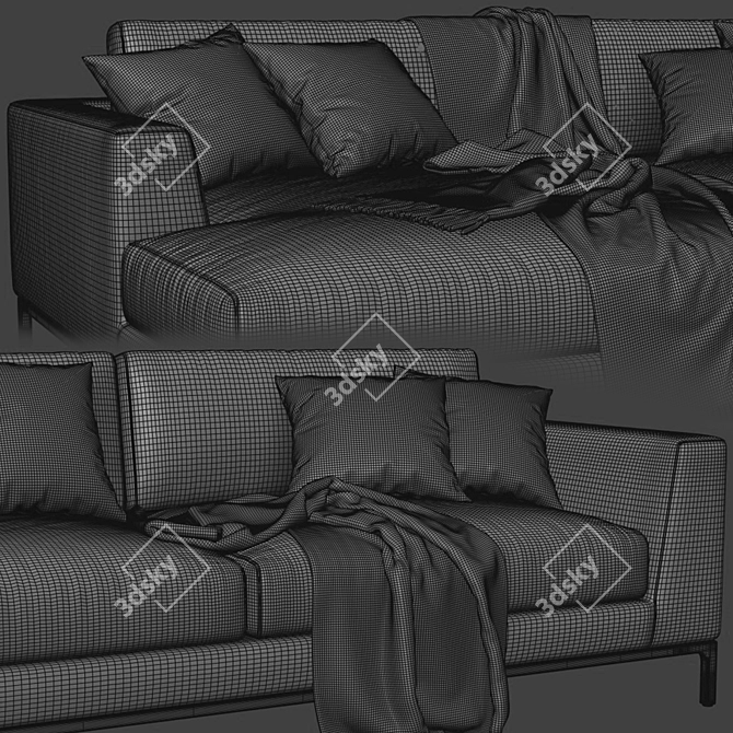 Ditre Italia Artis Chaise Sofa: Elegant and Versatile 3D model image 5