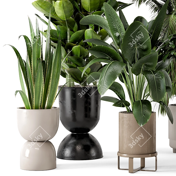 Ferm Living Bau Pot Large - Set 290: Stylish Indoor Plants 3D model image 3