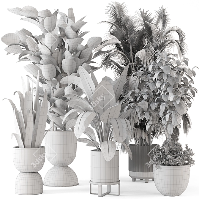 Ferm Living Bau Pot Large - Set 290: Stylish Indoor Plants 3D model image 6