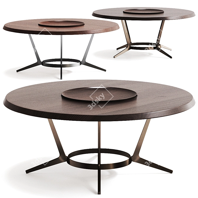 Elegant Astrum Round Table by Maxalto 3D model image 1