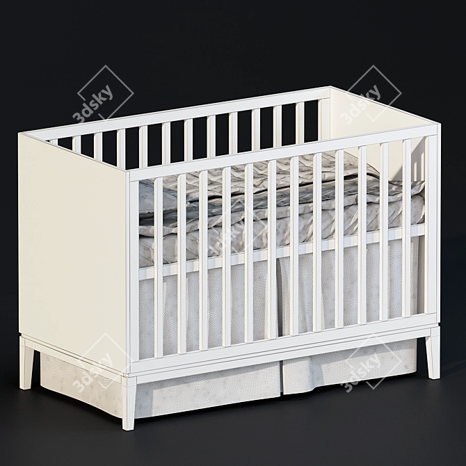 Fjord Cot: Sleek & Stylish for Your Little One 3D model image 2