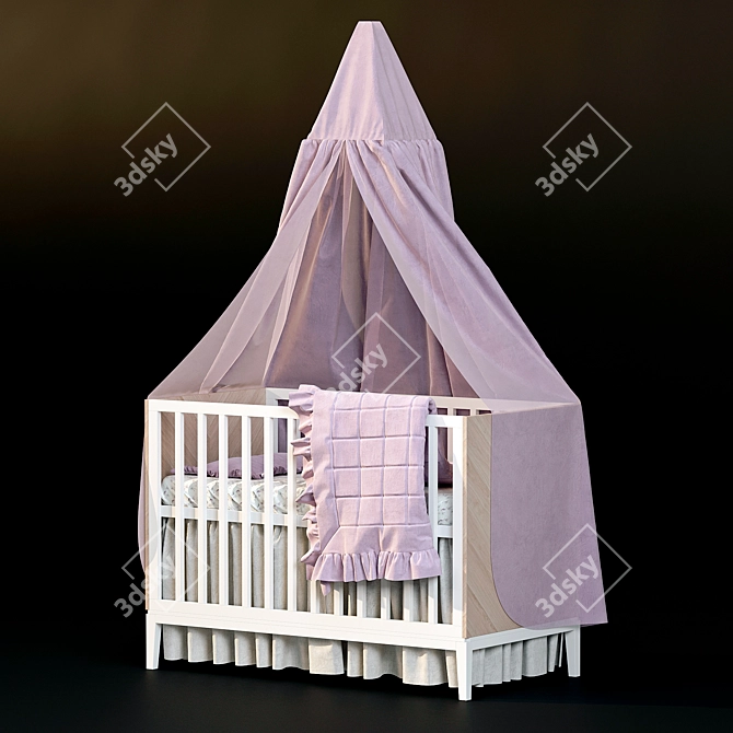 Fjord Cot: Sleek & Stylish for Your Little One 3D model image 4