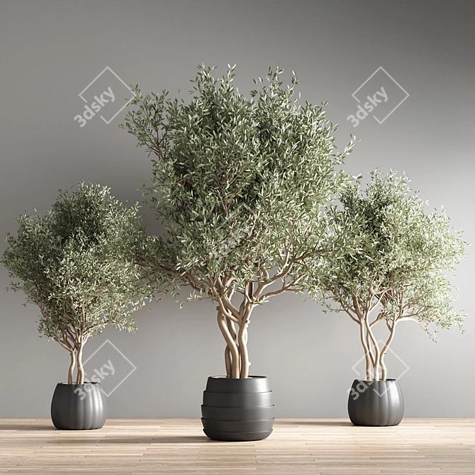 34cm Indoor Plant Stand: Stylish & Space-Saving 3D model image 4