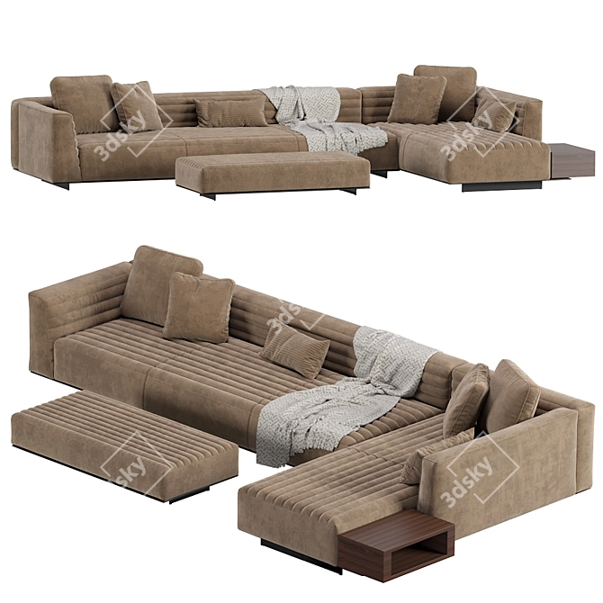 Transform Your Space with the Luxurious Roger Modular Sofa 3D model image 5