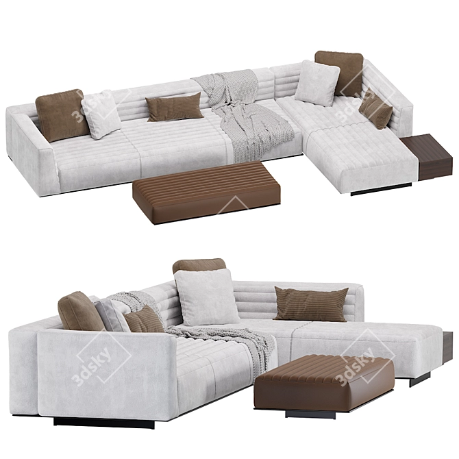 Transform Your Space with the Luxurious Roger Modular Sofa 3D model image 6