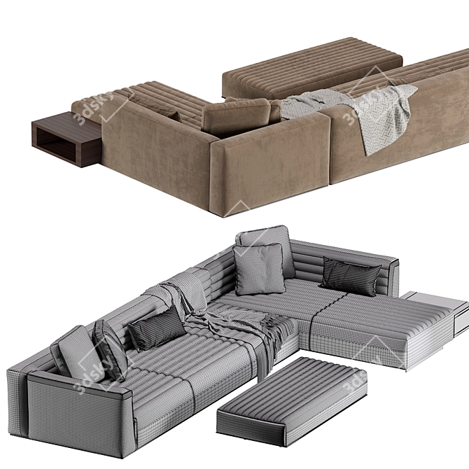 Transform Your Space with the Luxurious Roger Modular Sofa 3D model image 7